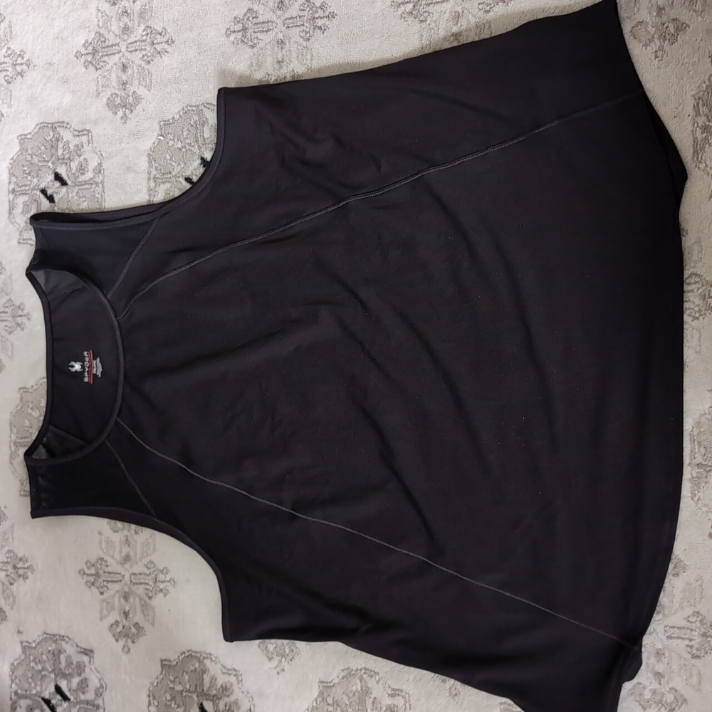 XXL: Spyder Active Sleeveless Black Tank Top